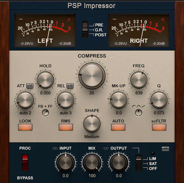 PSP Audioware Impressor 高精度壓縮器 Plugin (下載版) - 效果器軟體 Plugin