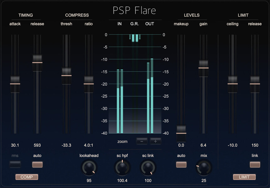 PSP Audioware Flare 心理聲學壓縮器 Plugin (下載版) - 效果器軟體 Plugin