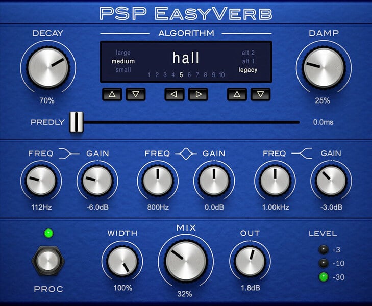 PSP Audioware EasyVerb 演算法殘響效果器 Plugin (下載版) - 效果器軟體 Plugin