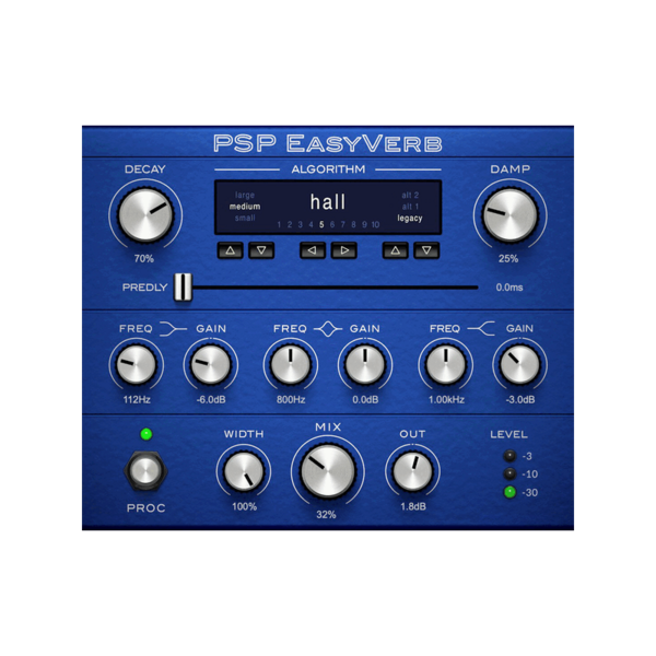 PSP Audioware EasyVerb 演算法殘響效果器 Plugin (下載版) - 效果器軟體 Plugin