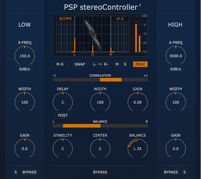 PSP Audioware stereoController2 立體聲修正工具 Plugin (下載版) - 效果器軟體 Plugin