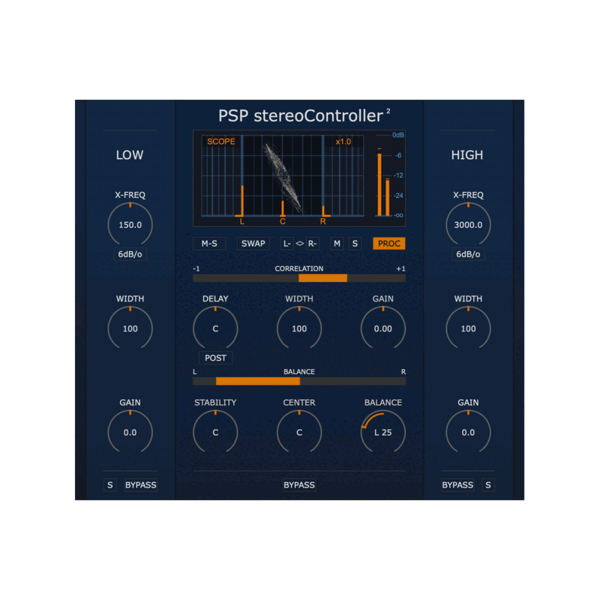 PSP Audioware stereoController2 立體聲修正工具 Plugin (下載版) - 效果器軟體 Plugin