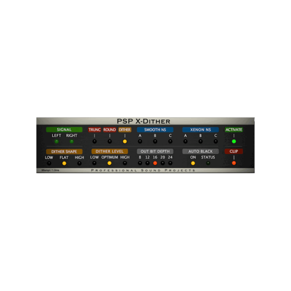 PSP Audioware X-Dither 抖動 / 雜訊整形處理器 Plugin (下載版) - 效果器軟體 Plugin