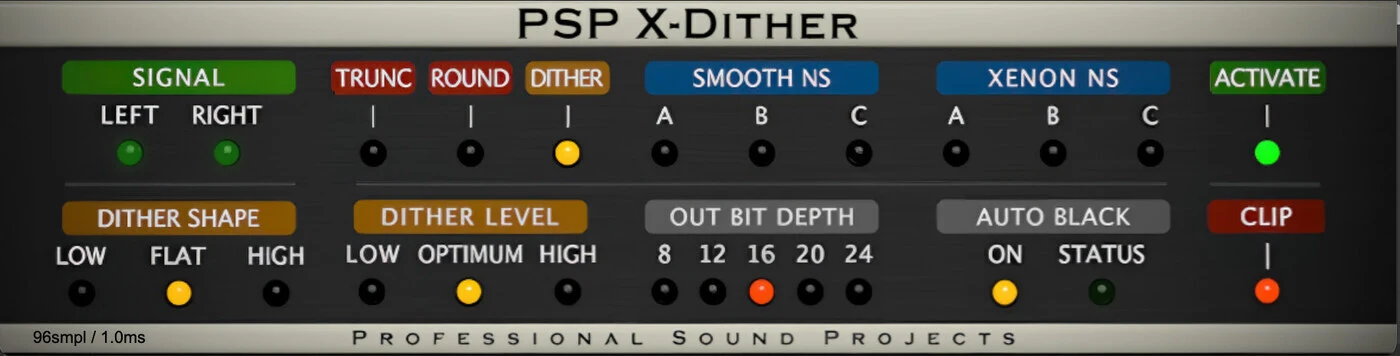 PSP Audioware X-Dither 抖動 / 雜訊整形處理器 Plugin (下載版)
