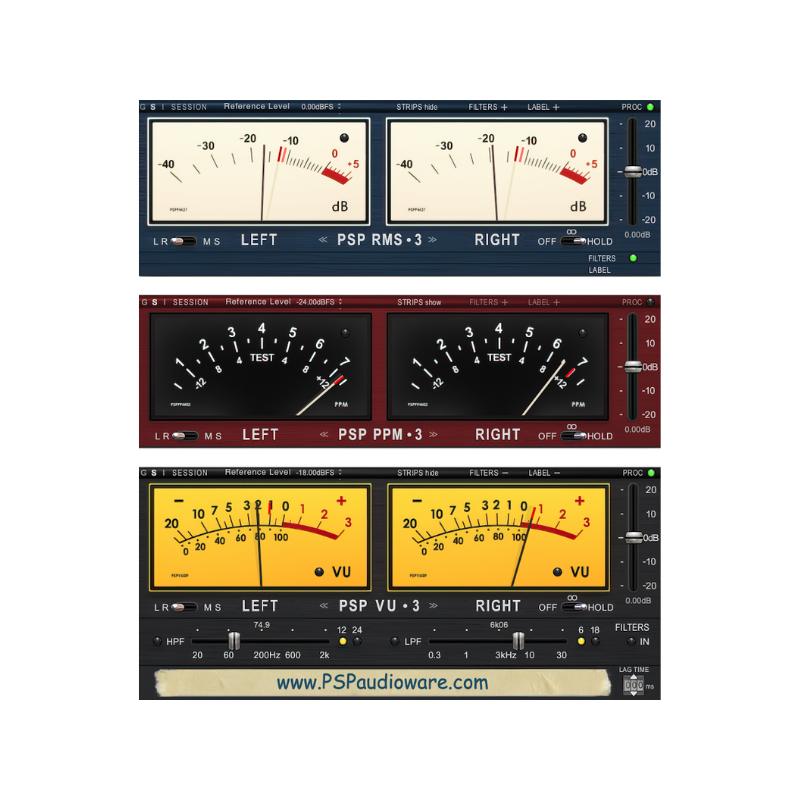 TripleMeter VU / RMS / PPM 三合一計量 Plugin (下載版)
