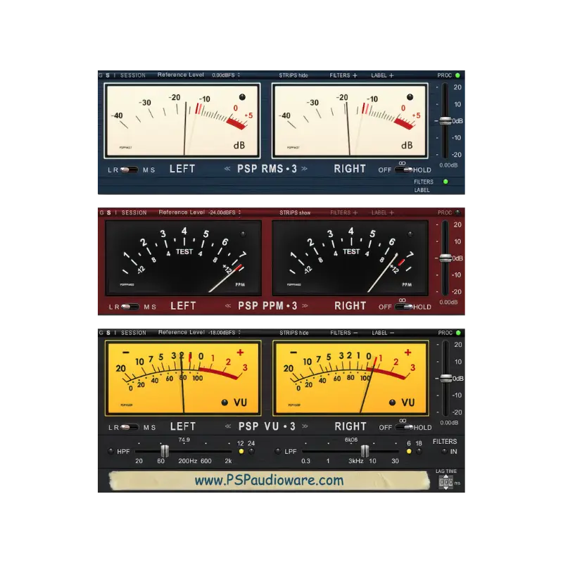 PSP Audioware TripleMeter VU / RMS / PPM 三合一計量 Plugin (下載版) - 主圖