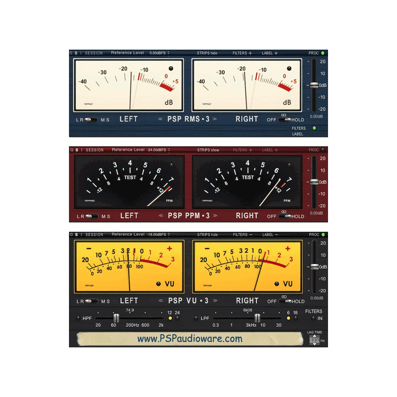 PSP Audioware TripleMeter VU / RMS / PPM 三合一計量 Plugin (下載版) - Product Image 1