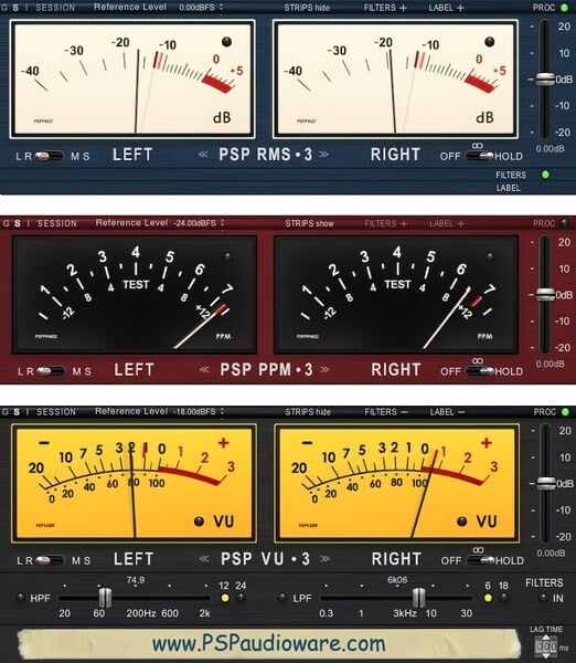 PSP Audioware TripleMeter VU / RMS / PPM 三合一計量 Plugin (下載版) - 效果器軟體 Plugin