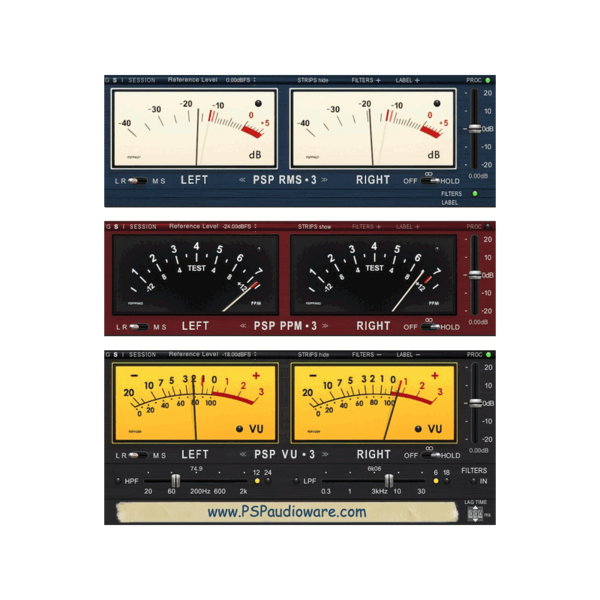 PSP Audioware TripleMeter VU / RMS / PPM 三合一計量 Plugin (下載版) - 效果器軟體 Plugin