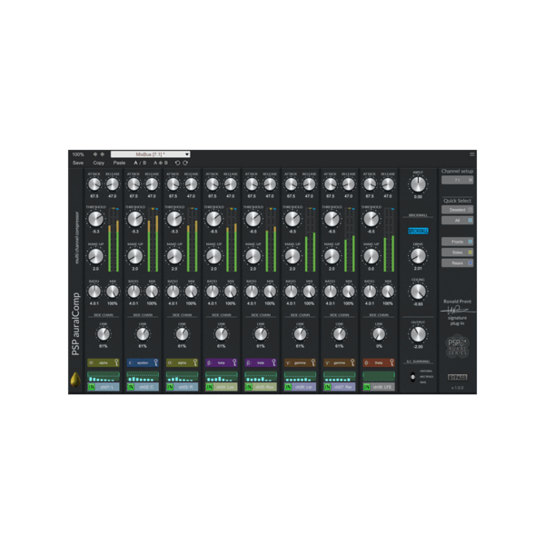 PSP Audioware auralComp 多聲道 / 沉浸式壓縮限幅器 Plugin (下載版) - 多聲道 / 空間音訊處理