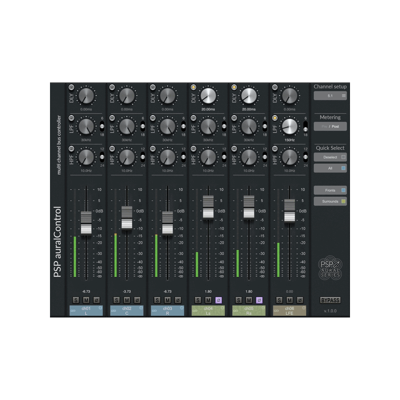 PSP Audioware auralControl 多聲道錄音 / 混音 / 母帶工具 Plugin (下載版) - Product Image 1