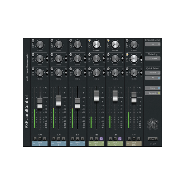PSP Audioware auralControl 多聲道錄音 / 混音 / 母帶工具 Plugin (下載版) - 多聲道 / 空間音訊處理