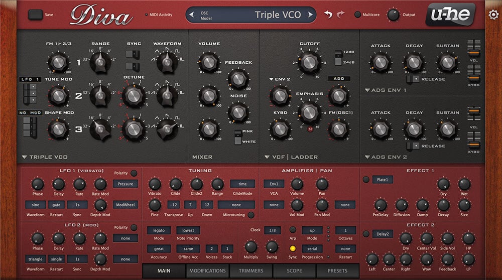 u-he Diva 類比建模合成器 Plugin (下載版) - 音源軟體 Plugin 