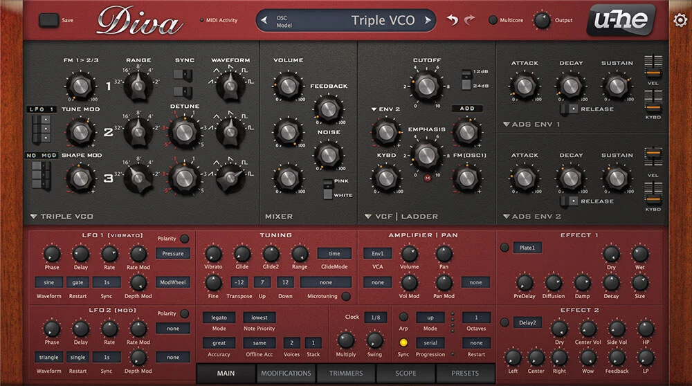 u-he Diva 類比建模合成器 Plugin (下載版)