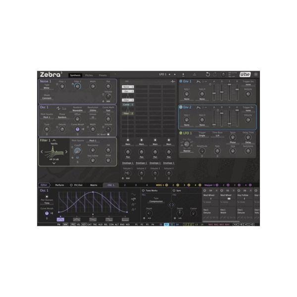 u-he Zebra 3 模組化混合合成器 Plugin (下載版) - 音源軟體 Plugin 