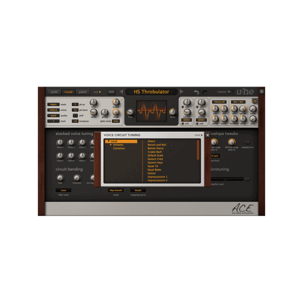 u-he ACE 半模組化合成器 Plugin (下載版) - 音源軟體 Plugin 