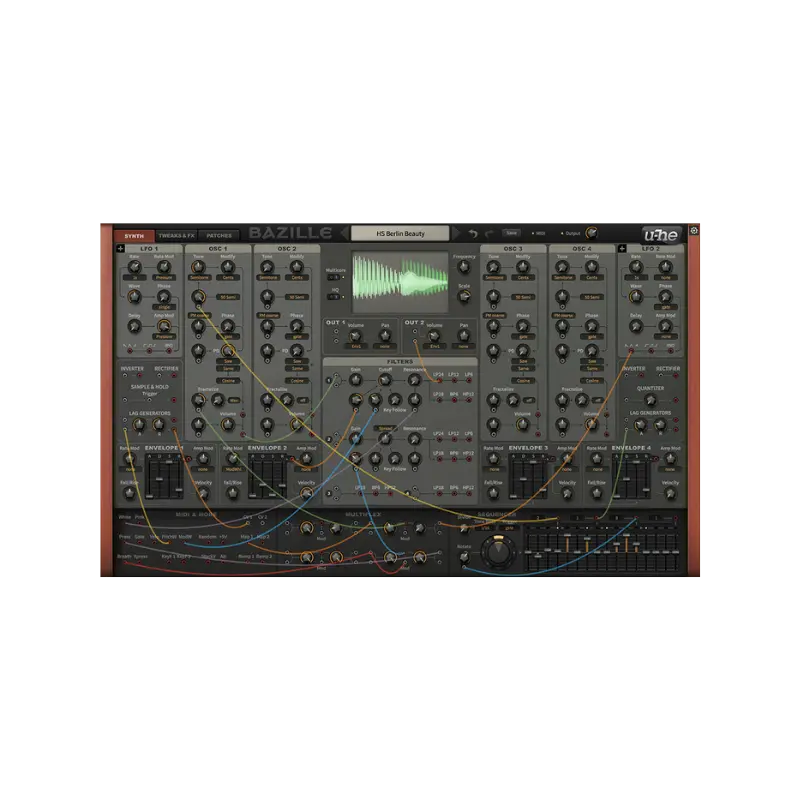 u-he Bazille 模組化相位失真合成器音源 Plugin (下載版) - 主圖