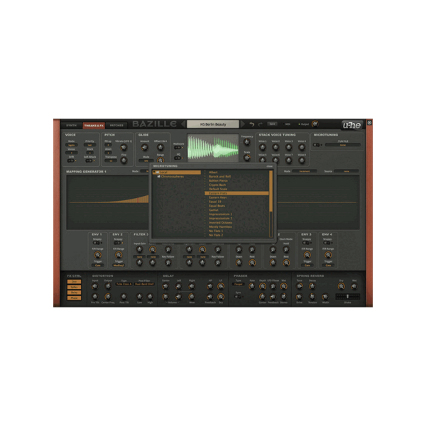 u-he Bazille 模組化相位失真合成器 Plugin (下載版) - 音源軟體 Plugin 