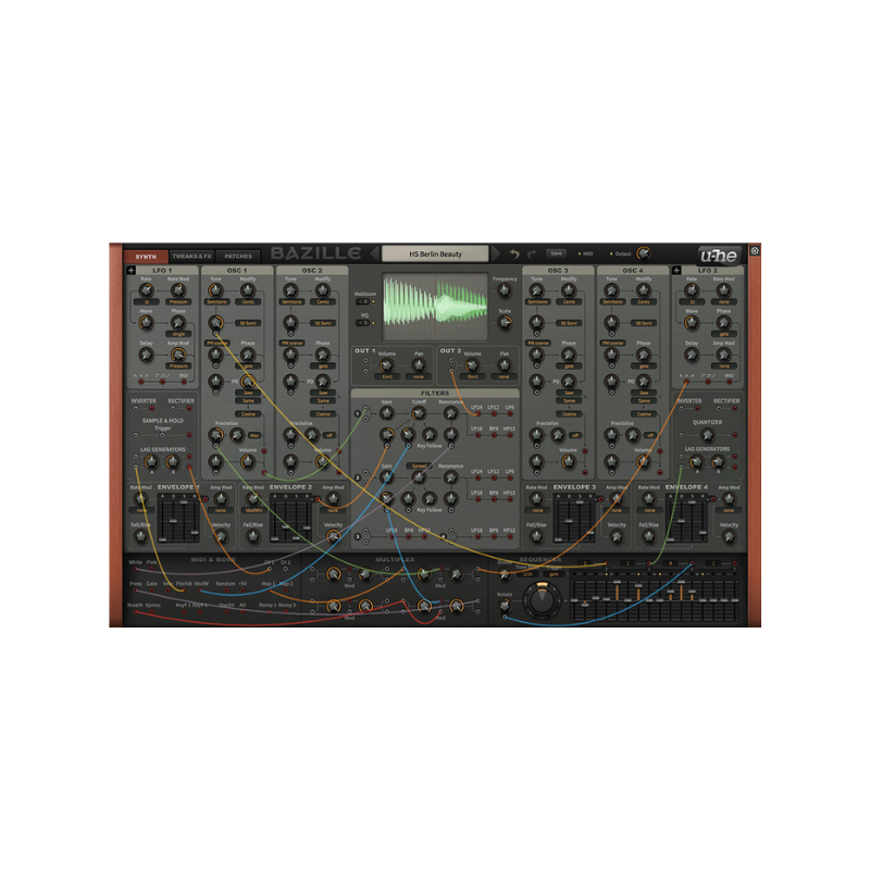 Bazille 模組化相位失真合成器音源 Plugin (下載版)