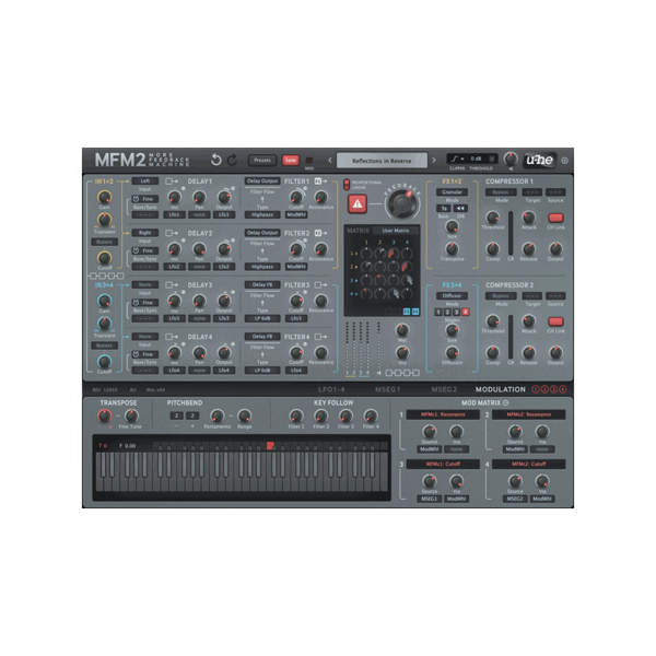 u-he MFM2 多軌回授延遲效果器 Plugin (下載版) - 效果器軟體 Plugin