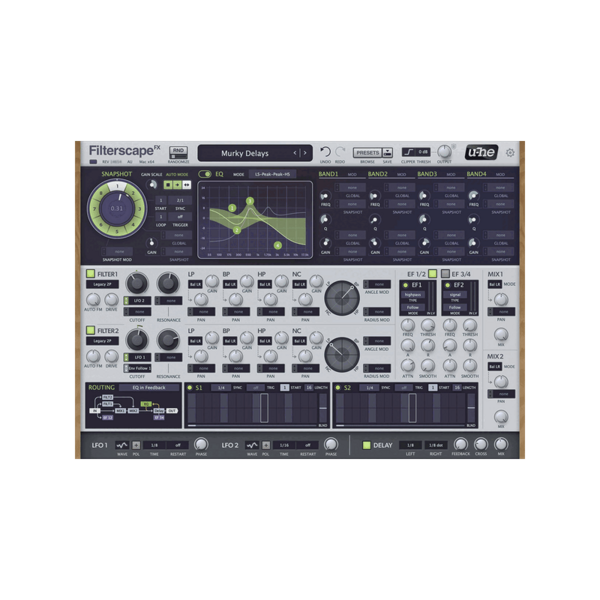 u-he Filterscape 變形等化器 / 濾波器 Plugin (下載版) - 效果器軟體 Plugin