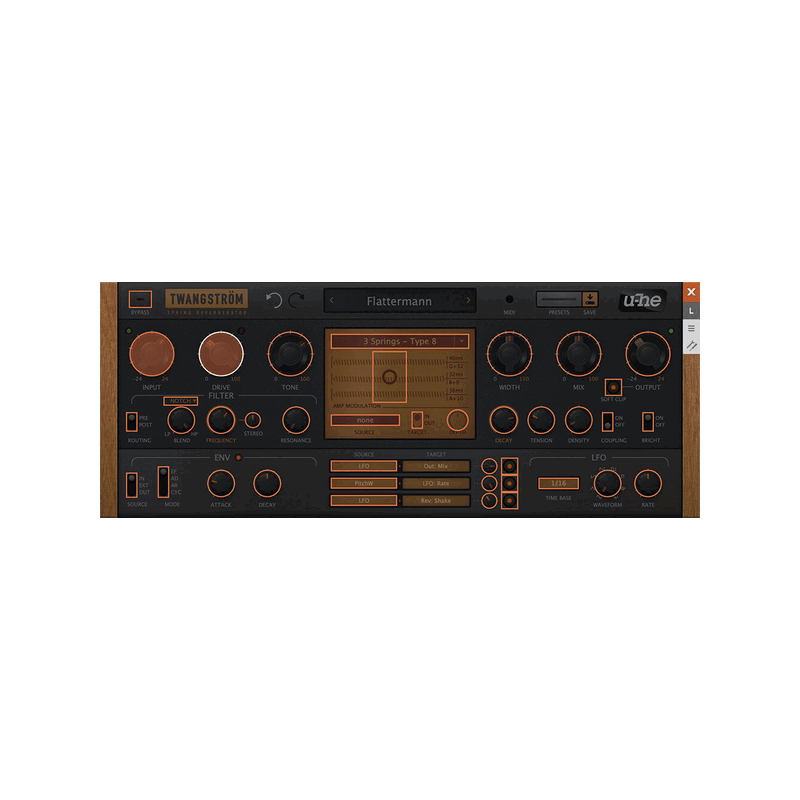 u-he Twangström 彈簧殘響效果器 Plugin (下載版) - 產品圖片 1