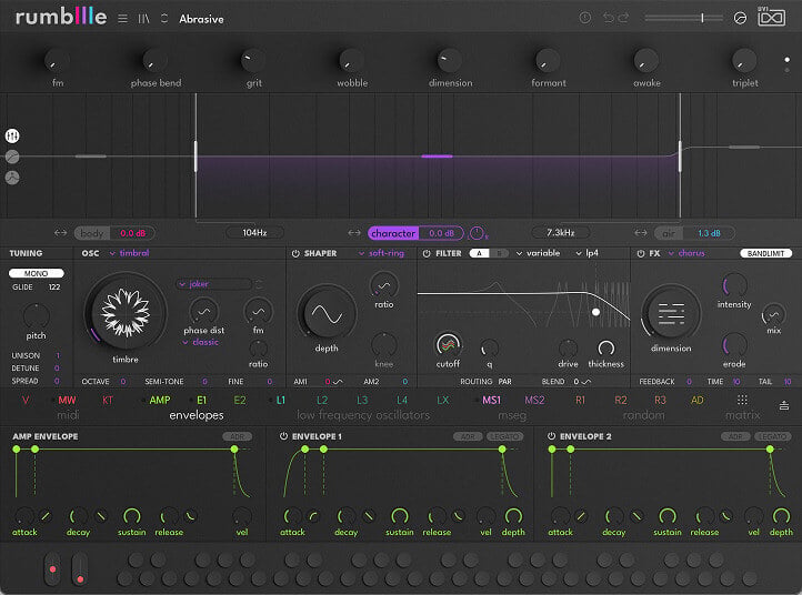 UVI Rumble 多頻段貝斯合成器 Plugin (下載版) - 音源軟體 Plugin 