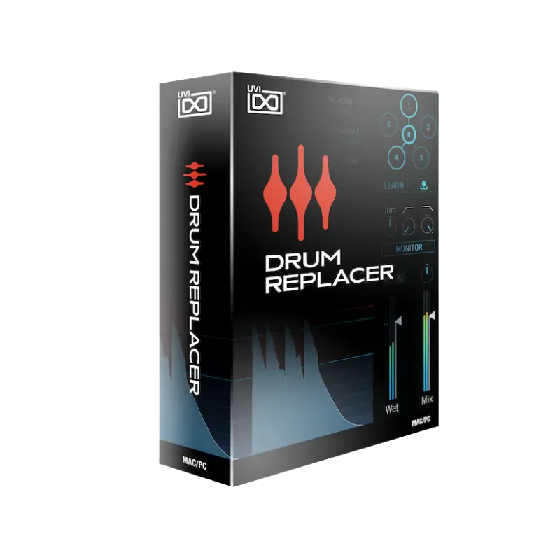 UVI Drum Replacer 智慧鼓組替換效果器 Plugin (下載版) - 主圖