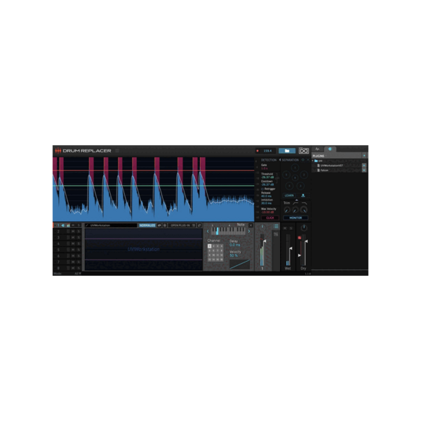 UVI Drum Replacer 智慧鼓組替換效果器 Plugin (下載版) - 效果器軟體 Plugin