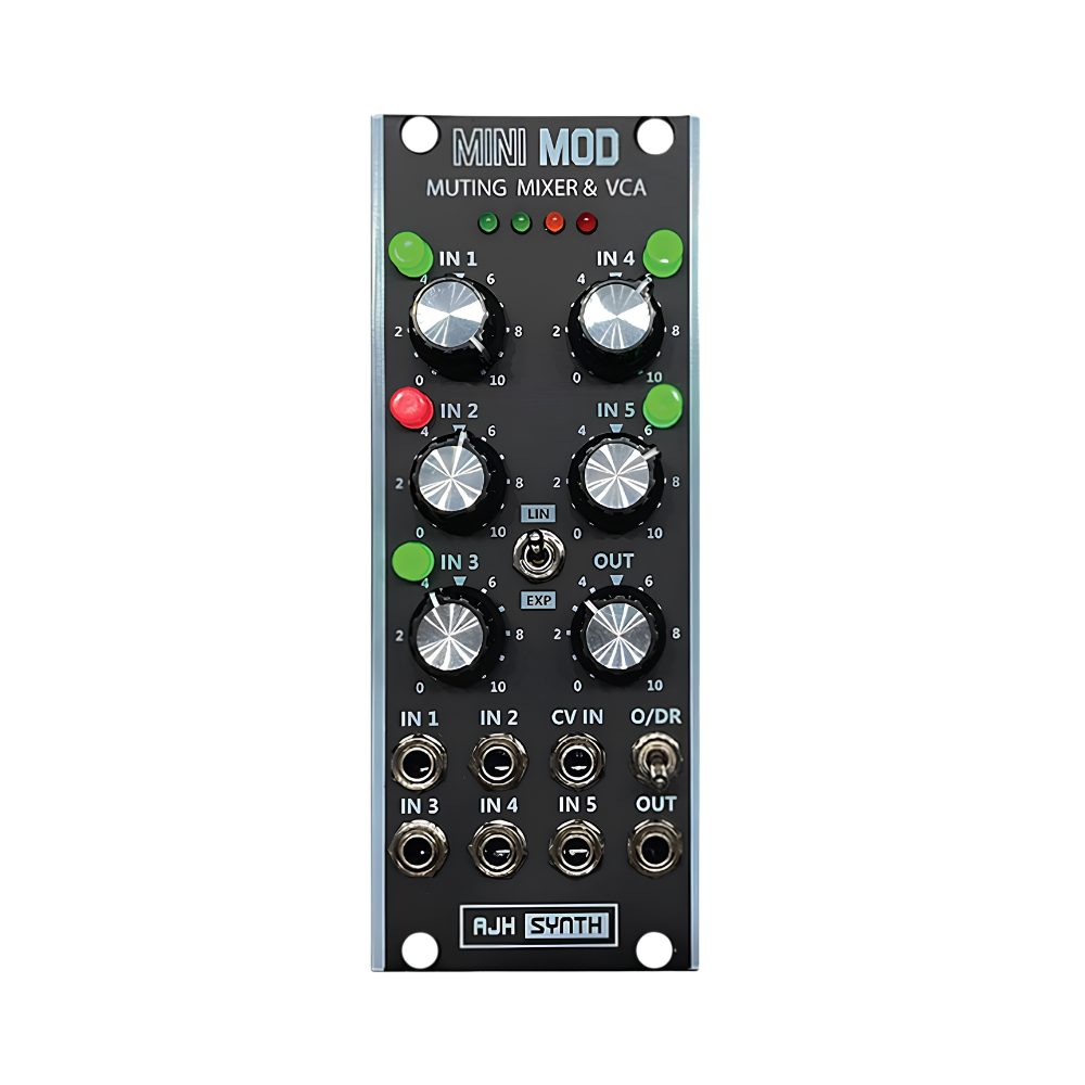 MiniMod Muting Mixer & VCA 五聲道靜音混音器 Eurorack 模組