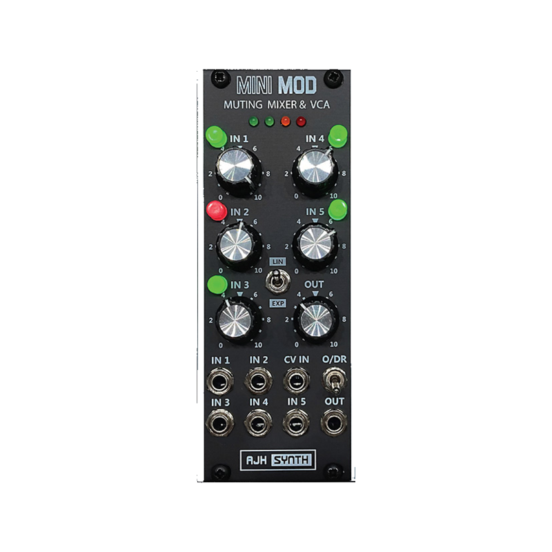 MiniMod Muting Mixer & VCA 五聲道靜音混音器 Eurorack 模組
