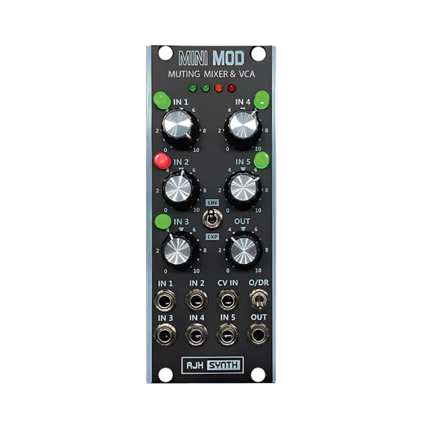 AJH Synth MiniMod Muting Mixer & VCA 五聲道靜音混音器 Eurorack 模組 - Mixer
