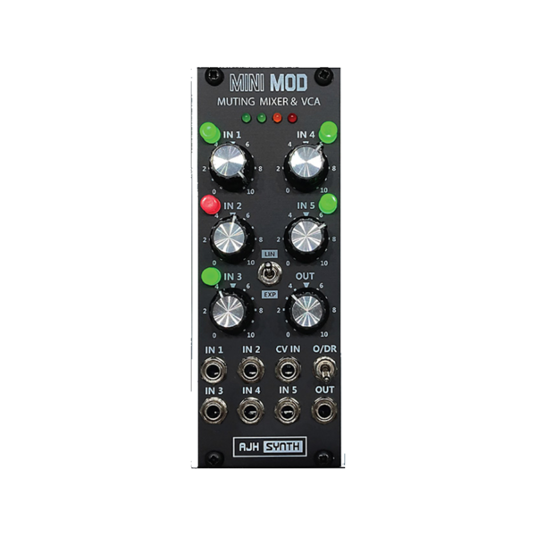 AJH Synth MiniMod Muting Mixer & VCA 五聲道靜音混音器 Eurorack 模組 - Mixer