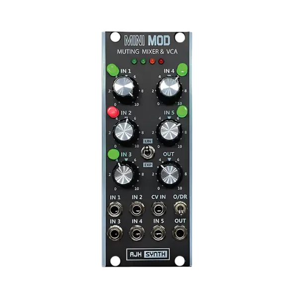 AJH Synth MiniMod Muting Mixer & VCA 五聲道靜音混音器 Eurorack 模組 - Mixer