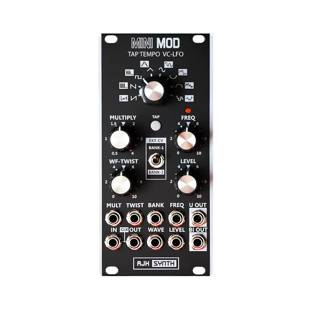 AJH Synth MiniMod Tap Tempo VC-LFO 點擊速度低頻振盪器 Eurorack 模組 - 主圖