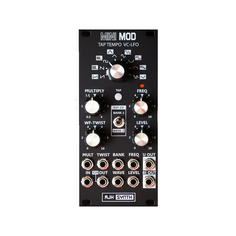 AJH Synth MiniMod Tap Tempo VC-LFO 點擊速度低頻振盪器 Eurorack 模組 - 主圖