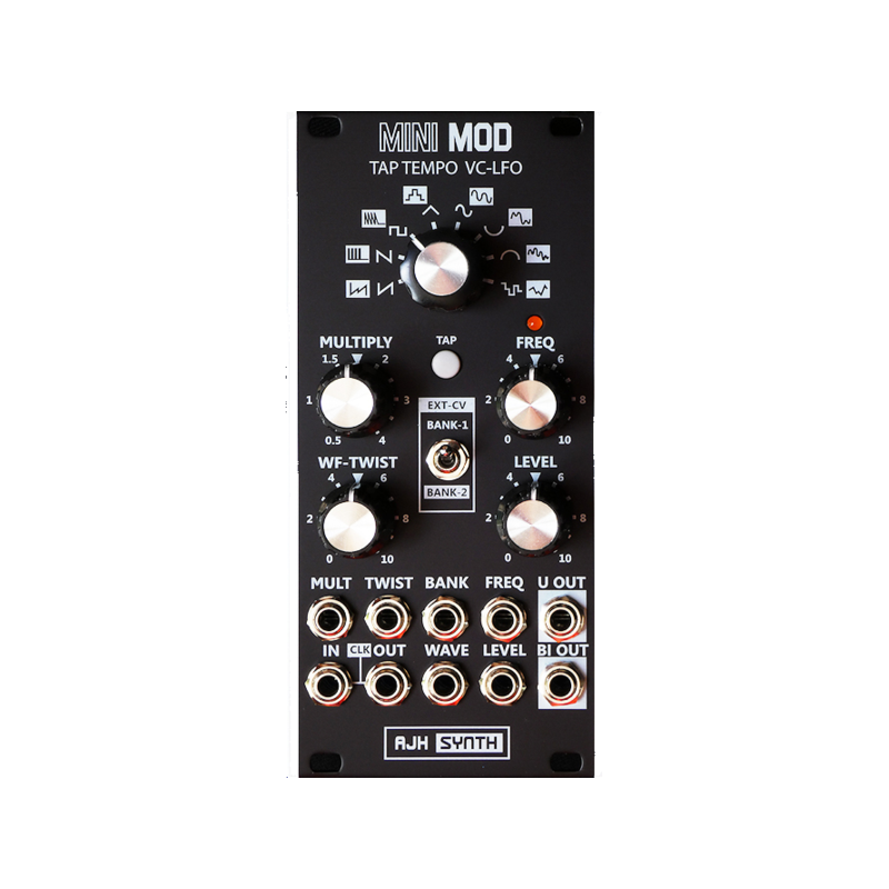 AJH Synth MiniMod Tap Tempo VC-LFO 點擊速度低頻振盪器 Eurorack 模組 - 產品圖片 1
