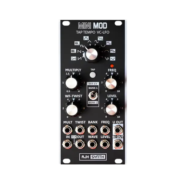 AJH Synth MiniMod Tap Tempo VC-LFO 點擊速度低頻振盪器 Eurorack 模組 - LFO