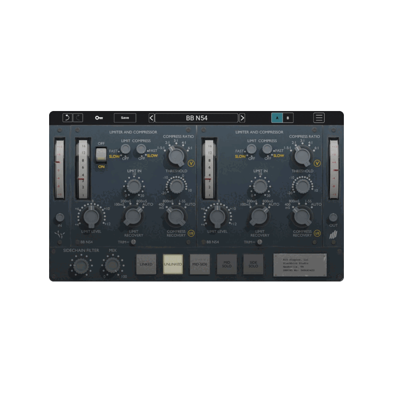 KIT Plugins BB N54 Neve 2254 Compressor 效果器 Plugin (下載版) - 產品圖片 1