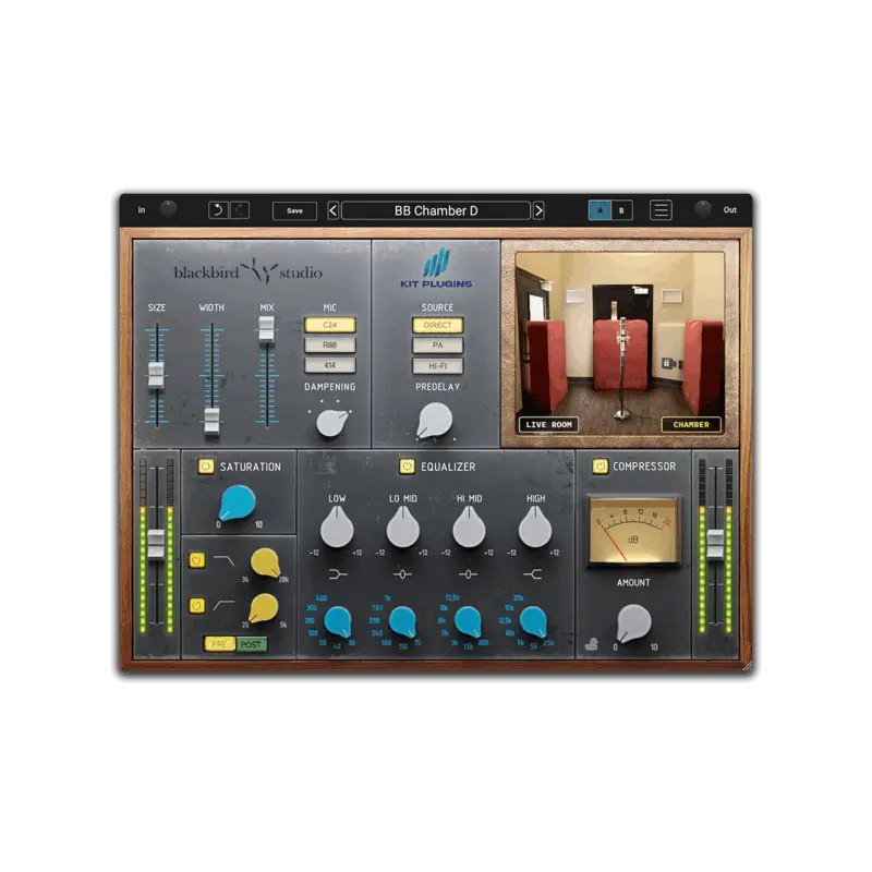 KIT Plugins BB Chamber D 實體 Reverb 效果器 Plugin (下載版) - 主圖