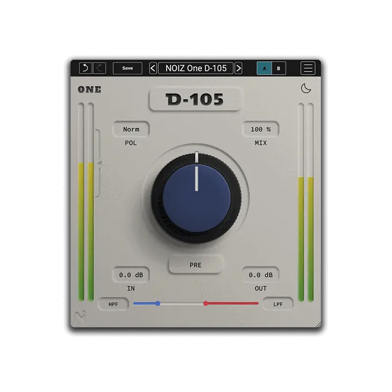 KIT Plugins NOIZ One D-105 單旋鈕飽和效果器 Plugin (下載版) - 主圖