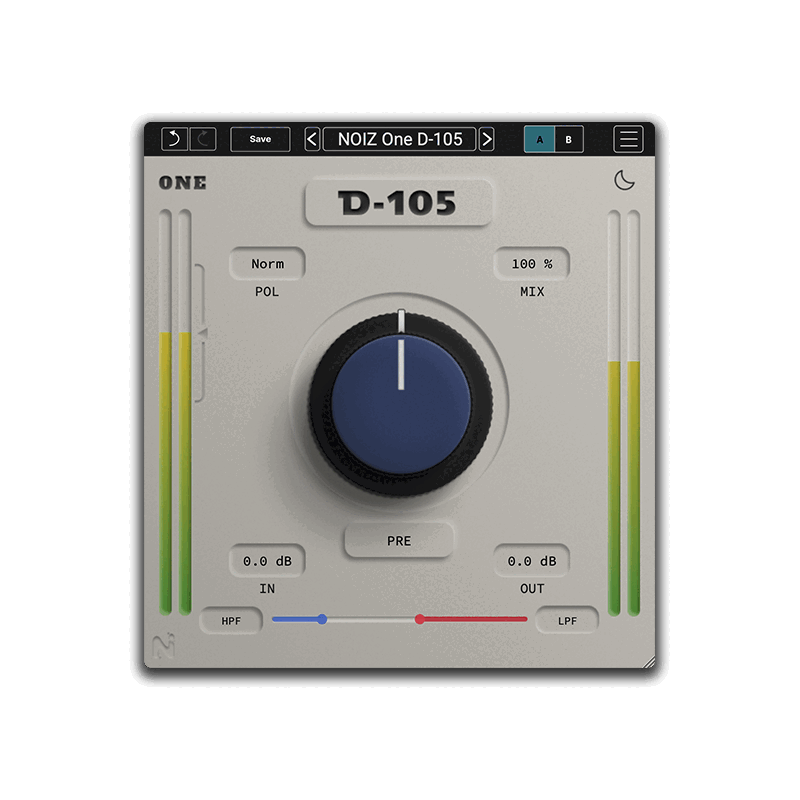 KIT Plugins NOIZ One D-105 單旋鈕飽和效果器 Plugin (下載版) - 產品圖片 1