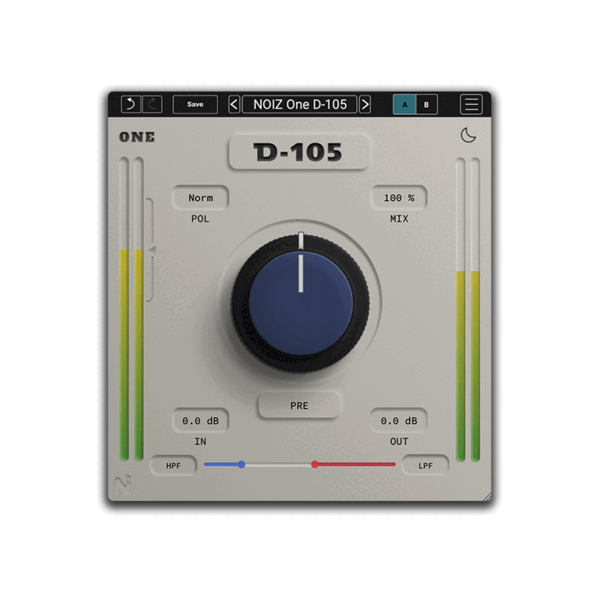 KIT Plugins NOIZ One D-105 單旋鈕飽和效果器 Plugin (下載版) - 效果器軟體 Plugin