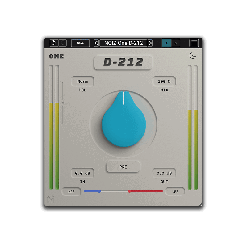 KIT Plugins NOIZ One D-212 單旋鈕飽和效果器 Plugin (下載版) - 產品圖片 1