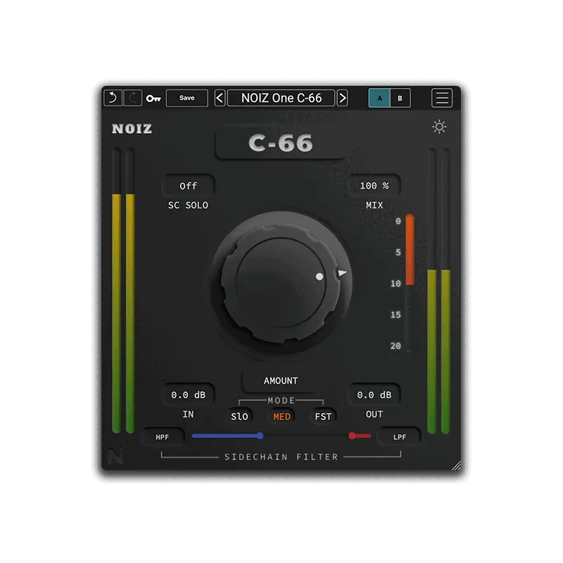 KIT Plugins NOIZ One C-66 單旋鈕 Compressor 效果器 Plugin (下載版) - 主圖