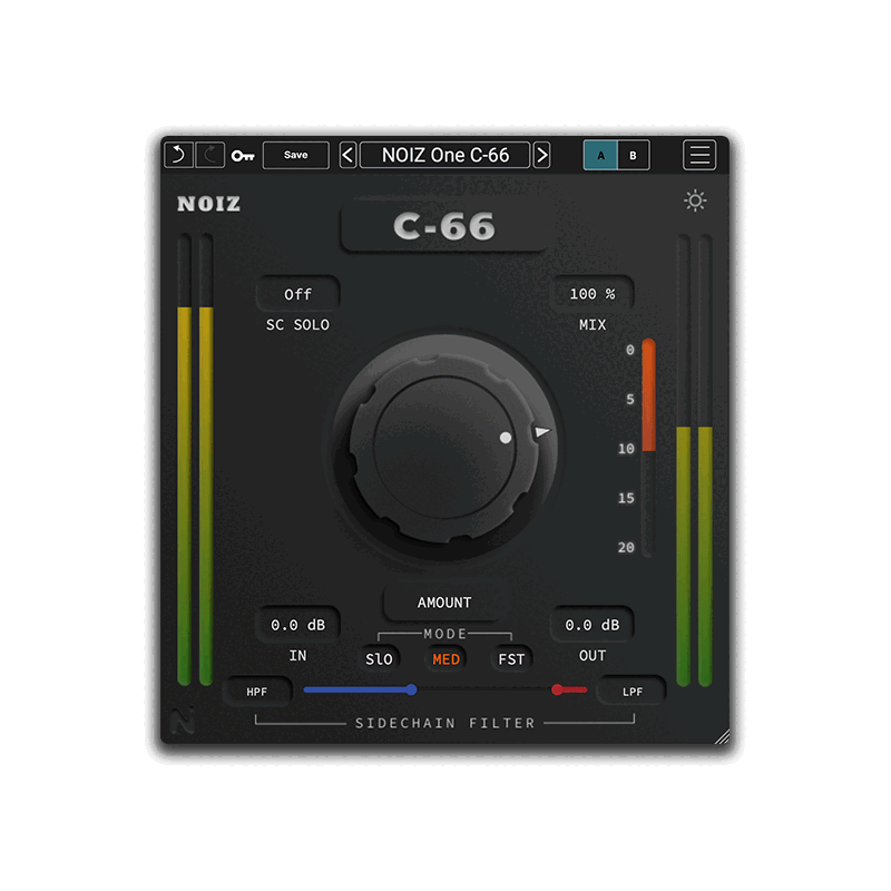 KIT Plugins NOIZ One C-66 單旋鈕 Compressor 效果器 Plugin (下載版) - 產品圖片 1