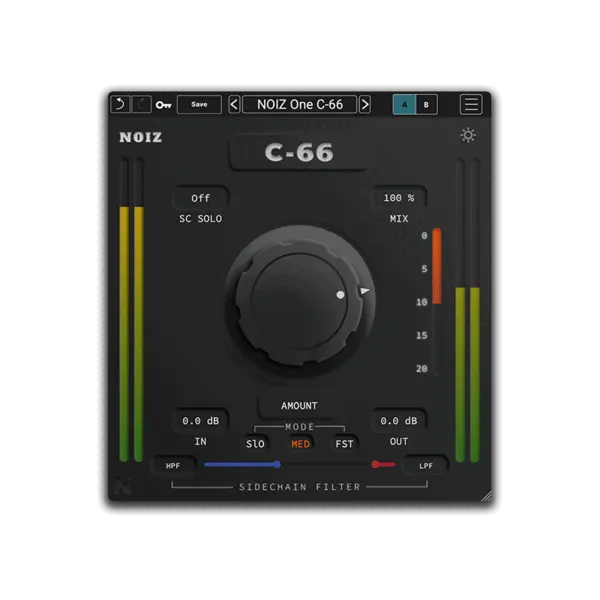 KIT Plugins NOIZ One C-66 單旋鈕 Compressor 效果器 Plugin (下載版) - 效果器軟體 Plugin