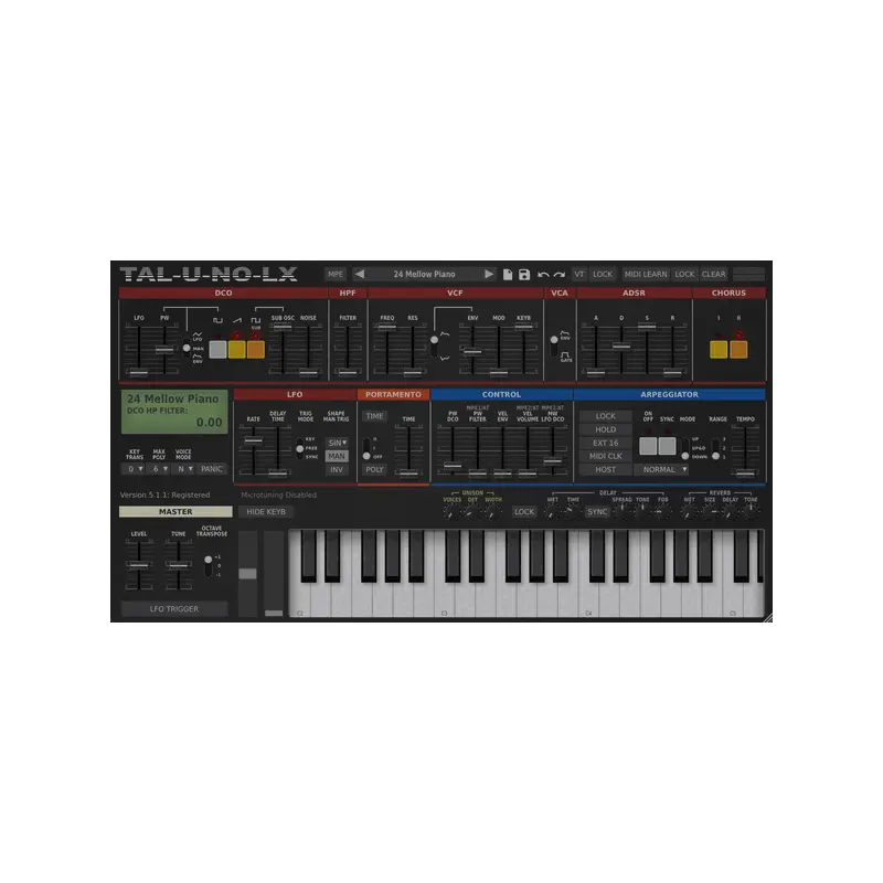 TAL Software U-No-LX Juno 60 類比建模合成器 Plugin (下載版) - 主圖