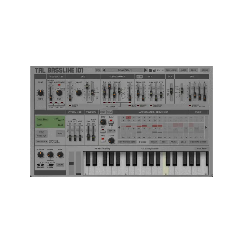 TAL Software BassLine-101 SH-101 單音合成器 Plugin (下載版) - 主圖