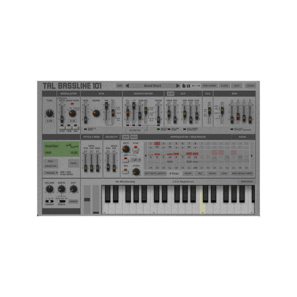 TAL Software BassLine-101 SH-101 單音合成器 Plugin (下載版) - 音源軟體 Plugin 